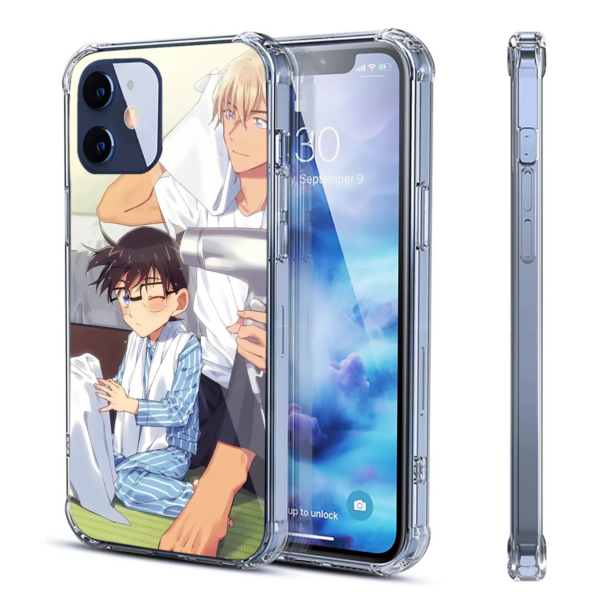 （画像用） 名探偵コナン Detective Conan 【iPhone 12シリーズ対応】透明スマホケース（クリアソフトケース）
